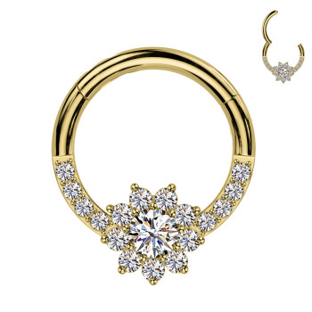 Piercing Orecchio a Cerchio Fiore