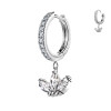 Piercing Orecchio con 3 Cristalli Ovali