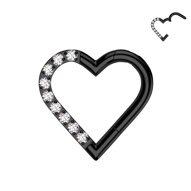 Piercing Cerchio in Acciaio - Cuore