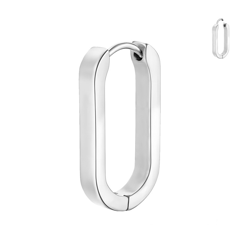 Ring Earring Rectangular, lobe
