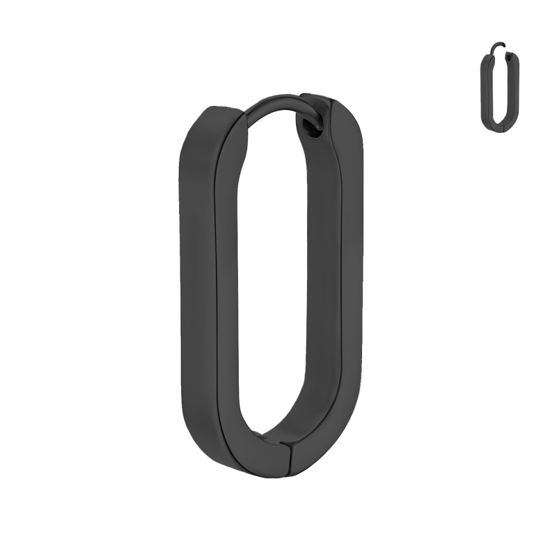 Ring Earring Rectangular, lobe