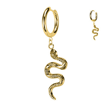 Piercing Orecchio con Ciondolo Serpente