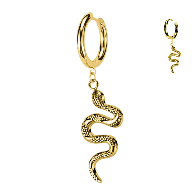 Piercing Orecchio con Ciondolo Serpente