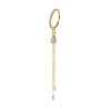 Piercing Orecchio Cerchio con Goccia e Doppia Catena