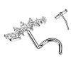 Piercing Naso con Ramo di Cristalli-Push in