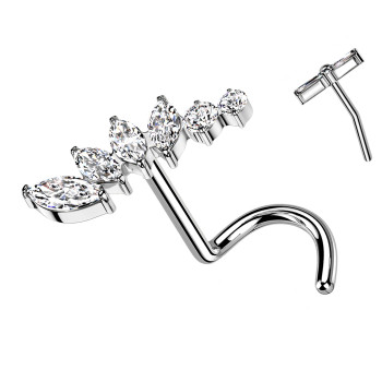 Piercing Naso con Ramo di Cristalli-Push in