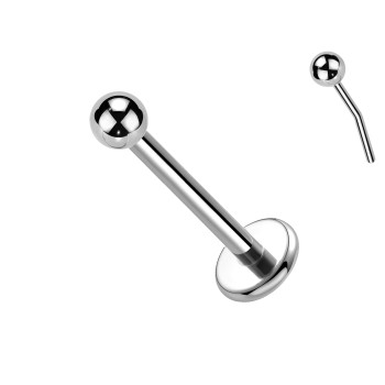 Labret Basic in Titanio- Push in 1,2 mm
