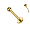 Labret Basic in Titanio- Push in 1,2 mm