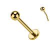 Labret Basic in Titanio- Push in 1,2 mm