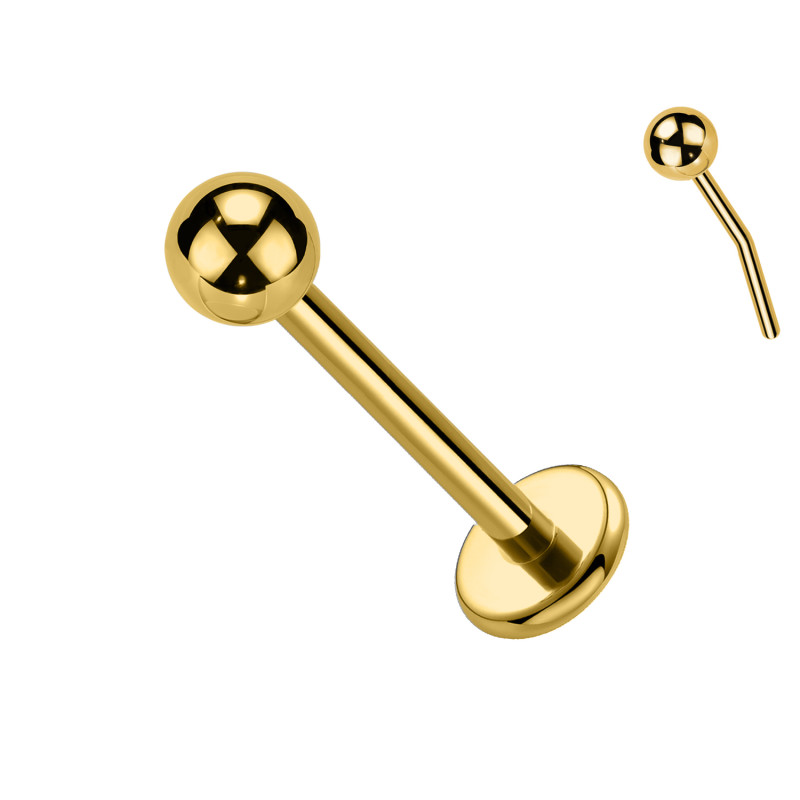 Labret Basic in Titanio- Push in 1,2 mm