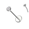 Labret in Titanio con Cristallo – Push In