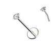 Labret in Titanio con Cristallo – Push In
