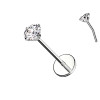 Labret in Titanio con Cristallo – Push In