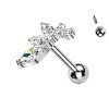 Piercing Labret con Cristalli a Forma di Libellula