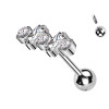 Piercing Labret con Cristalli Geometrici