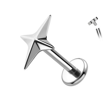 Titanium Labret Piercing with Star