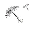 Leaf-Shaped Titanium Piercing Labret