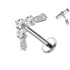 Piercing Labret in Titanio con Cristallo