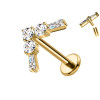 Piercing Labret in Titanio con Cristallo