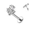 Piercing Labret in Titanio con Cristalli a Grappolo