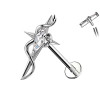 Piercing in Titanio Cristallo Geometrico Struttura Intrecciata