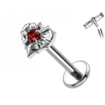 Piercing Labret in Titanio con Cristallo