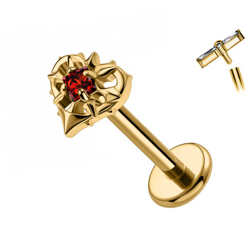 Piercing Labret in Titanio con Cristallo