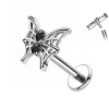 Piercing Labret in Titanio con Cristallo