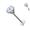 Piercing Labret in Titanio con Cristallo Opale