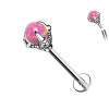 Piercing Labret in Titanio con Cristallo Opale
