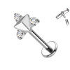 Piercing Labret in Titanio con Cristallo