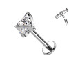 Titanium Labret with Geometric Crystals