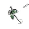 Piercing Labret Doppia Foglia in Agata Muschiata