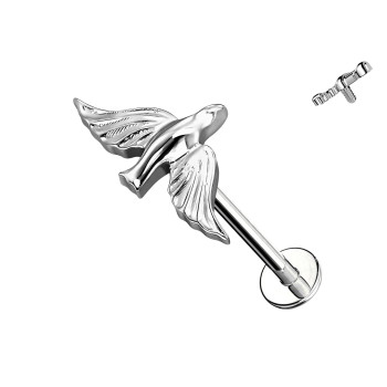 Piercing Labret in Titanio con Uccello in Volo