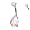 Piercing Ombelico con doppi Cristalli in Titanio, Ombelico