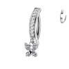 Titanium Banana Belly Button Piercing with Butterfly Pendant