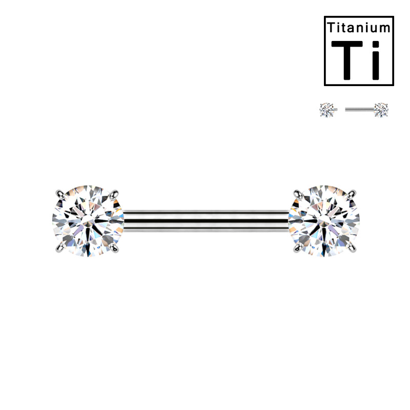Nipple Piercing with Zircon, Nipple