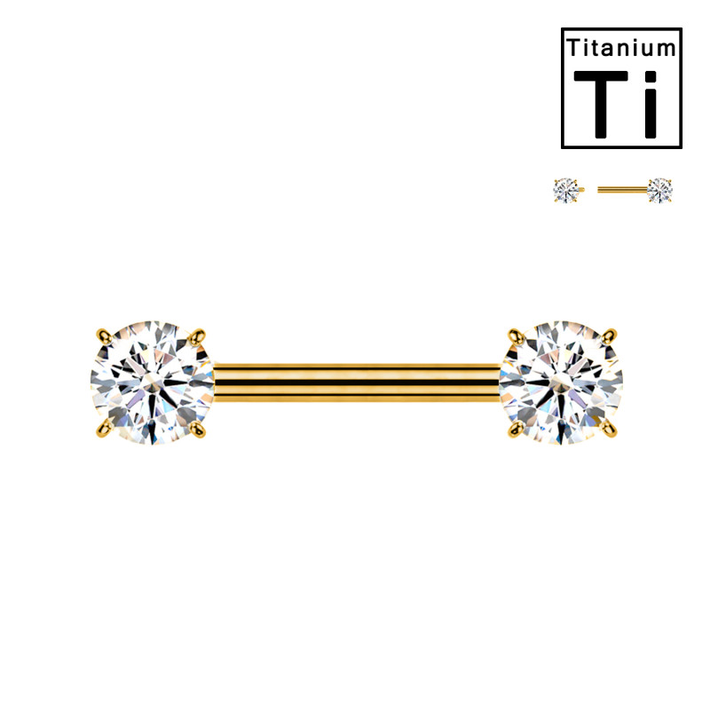Nipple Piercing with Zircon, Nipple