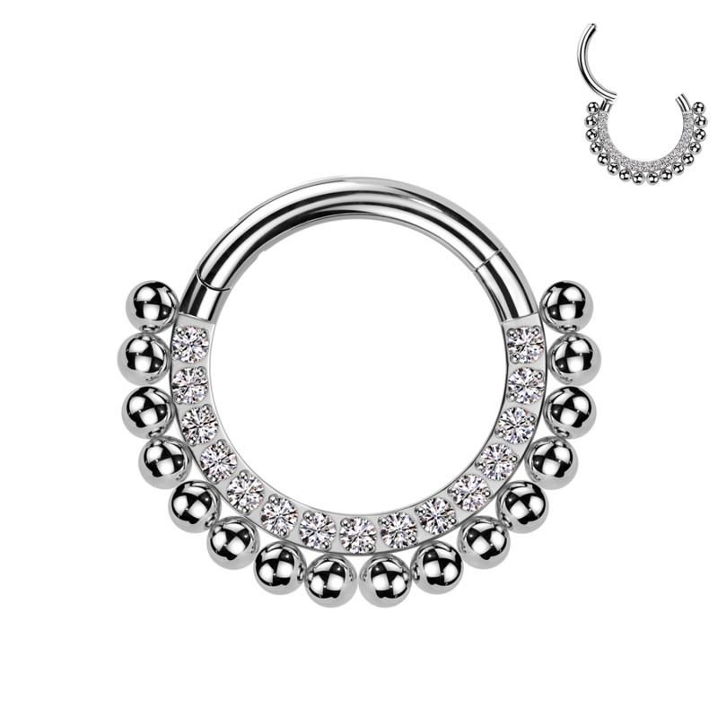 Cerchio Clicker in Titanio con Cristalli