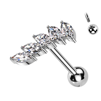 Piercing Cristalli in Titanio