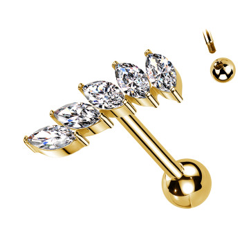 Piercing Cristalli in Titanio