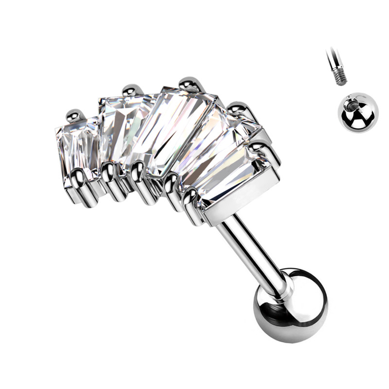 Piercing Crystal in titanium, Helix