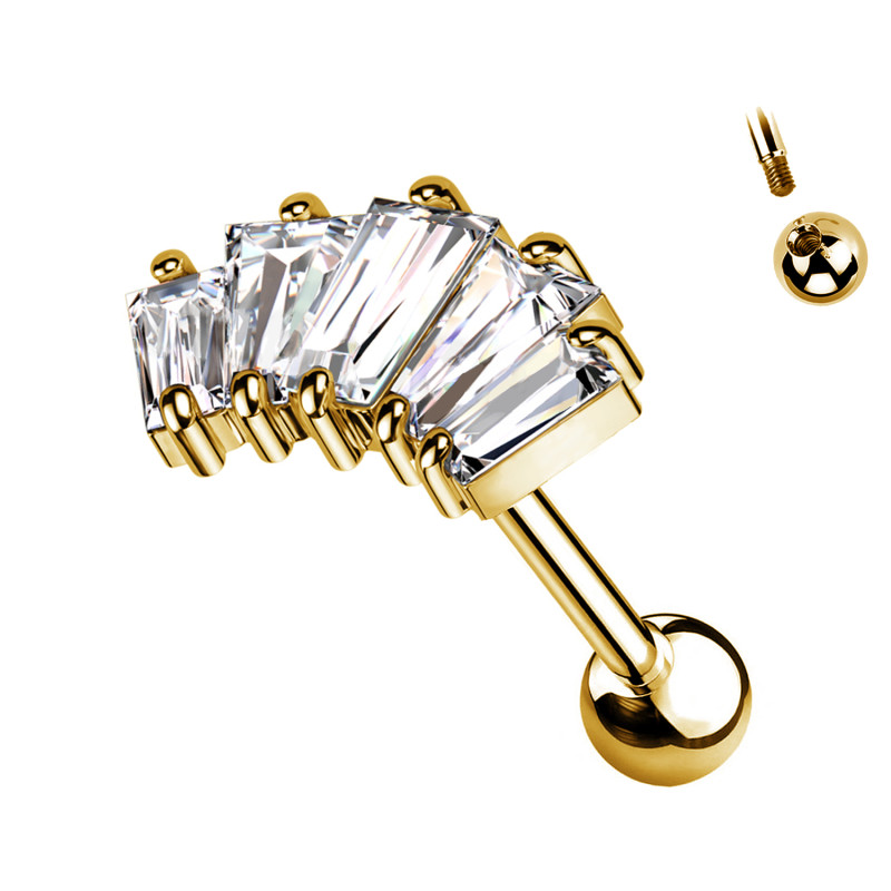 Piercing Crystal in titanium, Helix