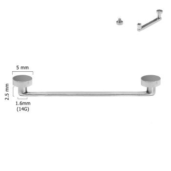Surface Barbell Sterile in Titanio Φ1.6mm