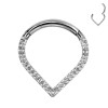 Clicker Hoop Piercing in Titanium with V-shaped Ball Cuts