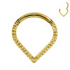 Clicker Hoop Piercing in Titanium with V-shaped Ball Cuts