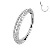 Piercing Cerchio Clicker in Titanio con Cristalli, Helix
