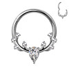 Piercing Cerchio Clicker in Titanio a Cervo