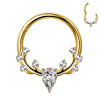 Piercing Cerchio Clicker in Titanio a Cervo
