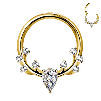 Piercing Cerchio Clicker in Titanio a Cervo